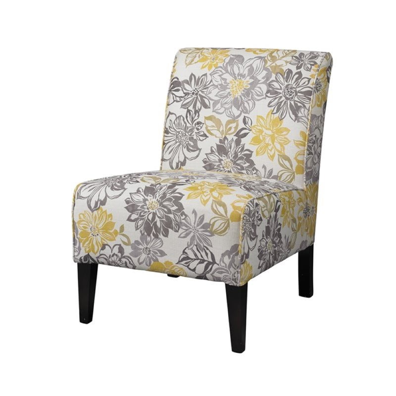 Atlin Designs Bridey Accent Chair in Yellow and Gray - Walmart.com
