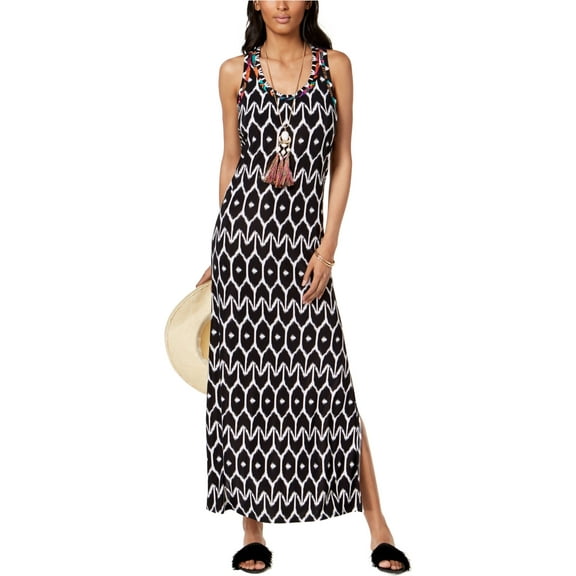 I.N.C Womens Ikat Print Maxi Dress, Multicoloured, Small