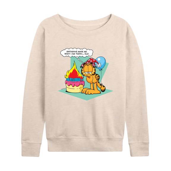 Garfield - Birthday's Make Me Old - Women's Lightweight French Terry Long Sleeve Shirt