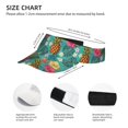 thumbnail image 3 of Zufioo Pineapple Print Adult Hollow Hat, Sun Protection Sports Hat - Sweat-absorbent, Adjustable Velcro Style, Unisex, Suitable for Outdoors, 3 of 7