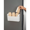 thumbnail image 5 of 1pc Wall-Mounted Sundries Storage Box Perforation-Free Cabinet Door Plastic Wrap Bag Shelf Storage Supplies Kitchen Storage, 5 of 5