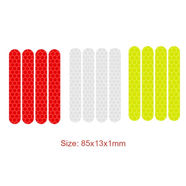 Calcomanías Reflectantes Tmvgtek 4 Pegatinas de Seguridad Nocturna para Scooter Eléctrico Amarillo