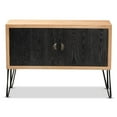 thumbnail image 3 of Bowery Hill Armoire de Rangement Moderne en Bois/métal Noir/noyer, 3 of 9