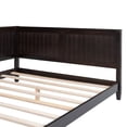 thumbnail image 7 of Full Size Daybed with Backrest and Armrests, Solid Wood Platform Frame with Sturdy Slats Support, Dual-use Low Sofa Bed for Bedroom Living Room, No Box Spring Needed, Espresso, 7 of 7