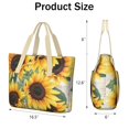 thumbnail image 3 of Tote Bag for Women - Sunflowers Bouquet Shoulder Bag - Large Utility Work Duffle Bag with Zipper Handbag for Travel, Work, Sprots, 3 of 5