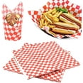 thumbnail image 1 of 100 piezas de papel para envolver alimentos grasa impermeable Deli Sandwich Wrap papel encerado papel para envolver 11.02 * 10.24 pulgadas para hamburguesa pizza pan carne fruta cocina camping hogar, 1 of 5