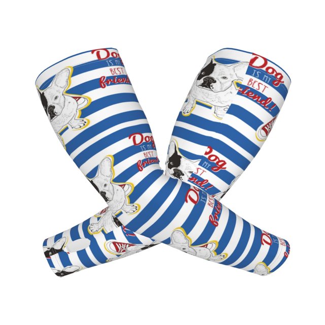 Balery Bulldog Friend Mangas Refrescantes para Brazos para Hombre y Mujer – Transpirables y Absorbentes de Humedad para Mujeres, Hombres y Niños
