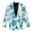 Cherry Blossom Floral, variant on Blue Mandala Floral Pattern Women's Button Blazer Open Front Jacket Elegant Fitted Fashion Casual Work Coat Fully Lined Long Sleeve Jackets Work Office Business Suit Blazer, 2XL