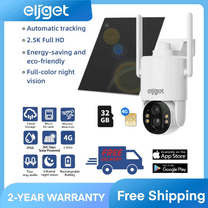 4G LTE Cellular Solar Security Camera, Wireless Outdoor 2.5K Surveillance Camera with SIM Card No-WiFi, 360° Live View, Spotlight Color Night Vision, Motion&Siren Alert, 2-Way Audio