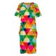 thumbnail image 4 of Vestido holgado con bolsillos, estampado geométrico triangular, colorido y divertido, ropa de mujer, ropa de verano 2025, 4 of 7
