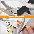 thumbnail image 2 of Alicates para cables, cortador de cables, herramienta manual para pelar y prensar, tijeras con mango de goma para herramientas eléctricas de electricista, 2 of 4