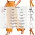 thumbnail image 3 of Cagogo Women Plus Size Wide Leg High Waisted Trousers with Pockets Solid Casual Streetwear Long Pants Summer Beach Lounge Trousers, Black M, 3 of 5