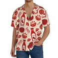 thumbnail image 3 of Haiem Tomatoes Men's Casual Shirts Short Sleeve Button Down Shirts Fashion Textured Summer Beach Shirt-XX-Large, 3 of 7