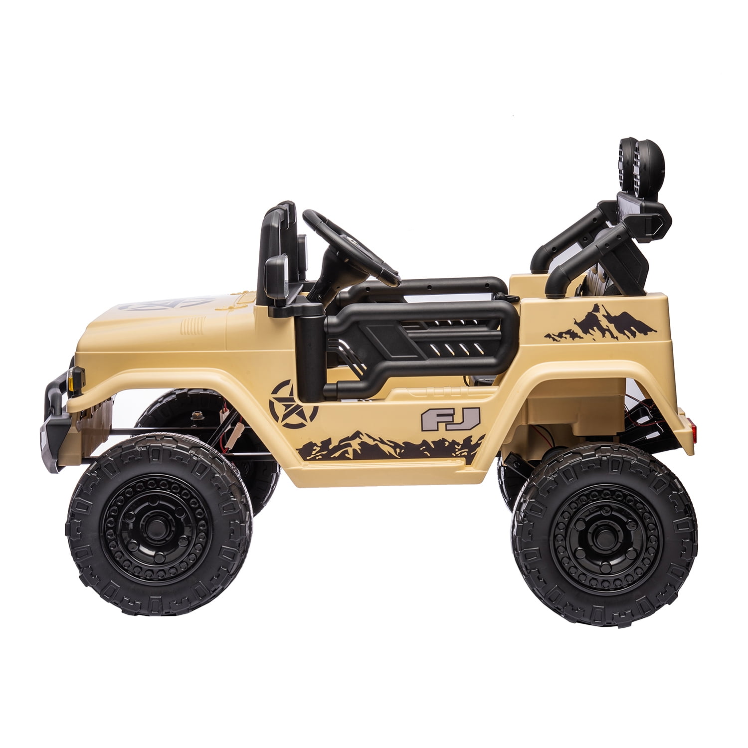 CIPACHO Licensed TOYOTA FJ Cruiser 12V Powered Ride On Car 2.4G with Parents Remote Control, Electric Car for Kids, Beige CIPACHO Licensed TOYOTA FJ Cruiser 12V Powered Ride On Car 2.4G with Parents Remote Control, Electric Car for Kids, Beige