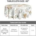 thumbnail image 4 of Fall Autumn White Pumpkin Round Tablecloth 60 Inch Thanksgiving Orange Grey Pumpkins Table Cloth Watercolor Harvest Reusable Circle Table Cover Clothes for Party Dining Room Kitchen Outdoor Decor, 4 of 6