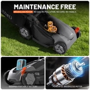 Litheli 20V Cordless Electric Lawn Mower, 13-Inch, Brushless Motor, 5-Position Height Adjustment, with 5.0Ah Battery, for Lawns & Gardens