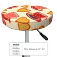 thumbnail image 4 of Fotbe Cups of Tea Stool Covers Round,Waterproof Round Bar Stool Covers Bar Chair Covers Washable Stool Cushion Slipcover for 12-14 Inch Chair-12 inch, 4 of 7
