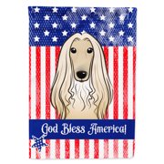 Carolines Treasures BB2174GF God Bless American Flag with Afghan Hound Flag Garden Size , Small, multicolor