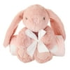 Parent's Choice Baby & Toddler Pink & White Hearts Blanket and Plush Bunny Toy Set for Baby Boy or Baby Girl