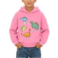 thumbnail image 2 of Toddler Boys Graphic Hoodie Cute Pullover Long Sleeve Casual Kids Cotton Sweatshirt Pink 6 T, 2 of 9