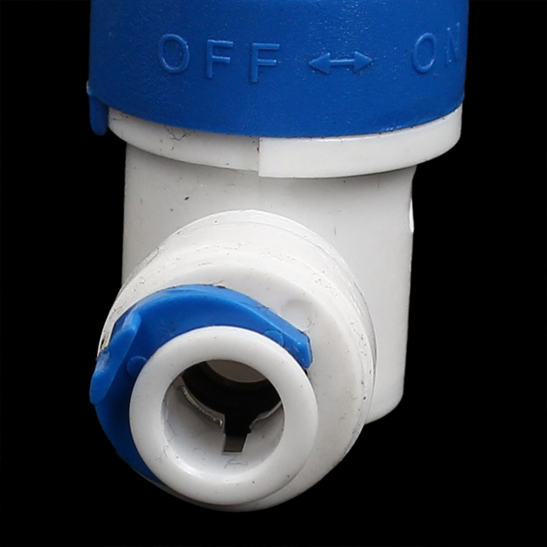 2pcs 6.5mm Hole Dia Pipe Fitting Plastic Water Filter Connector w Valve