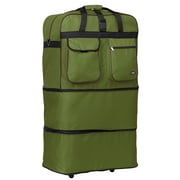 30" Rolling Wheeled Duffel Bag Spinner Luggage Bag (Khaki)