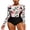 Flower, variant on Charmo Women's Athletic Swimwear Stripe Zipper One-Piece Swimsuit Sports Bathingsuit
