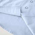 thumbnail image 7 of Efsteb Kids Boys Shirts Long Sleeve Tops Loose Casual Fashion Button Stand Up Collar Shirt Cute Tops Solid Color Comfy Blouses (Blue,3 Years), 7 of 7