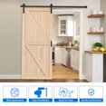 thumbnail image 6 of Dextrus MWDEXvgzPU 36" x 88" Natural Barn Door Hardware Kit, 6 of 6