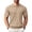 Y7-Khaki, variant on Golf Polos for Men Collar Short Sleeve Shirts 1/4 Zip Up Classic Casual Lightweight Polo Tee Solid Color Golf T Shirt,Beige L