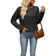 thumbnail image 5 of Wevis Round Neck Knit Autumn Pullover for Women Long Sleeve Basic Casual Tops Casual Loose Sweater, 5 of 7