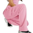 thumbnail image 4 of ABATAB Wide Leg Sweatpants for Women Cargo Elastic Waisted Baggy Pants Casual Hiking Joggers Workout Trousers with Pockets, 4 of 4