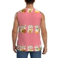 thumbnail image 4 of Pofeuu Cute Cat Print Men's Muscle T-Shirt, Sleeveless, Muscle Tank, Classic Muscle Tee Top For Men Casual Sleeveless Muscle T-Shirt Trendy Clothes-XX-Large, 4 of 7