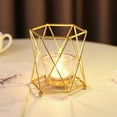 thumbnail image 1 of Cilindro Portas de candeliere Tealight de oración Portavasos para boda de cumpleaños salón Hogar , Oro 10x9x11cm perfecl Portavelas candelita, 1 of 8