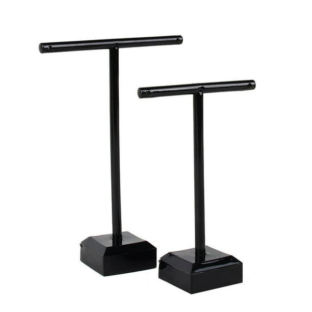 Sonducket 2 uds soporte de exhibición en forma de T estante de almacenamiento Vertical ahorro de espacio estante de exhibición Stud manicura Ropa, zapatos y accesorios Miscelánea Negro