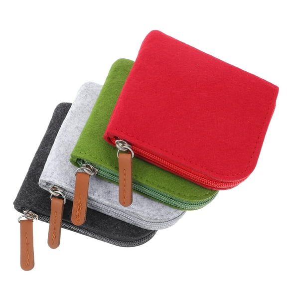 GOOHOCHY 4 Pcs Girls Bag Coin Bag Storage Pouch Smooth Zipper 11X10CM