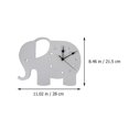 thumbnail image 2 of Reloj de pared con forma de elefante, reloj decorativo de pared silencioso, accesorios de fotografía, 2 of 3