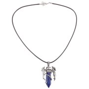 ALVINMA Dragon Pendant Necklace Crystal Neck Jewelry Retro Dragon Pendant Neck Chain