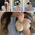 thumbnail image 4 of Scrunchie Rambut Satin Besar Kain Span Bunga Tali Ikat Rambut Elastik Gaya Parti Berlebihan, 4 of 7