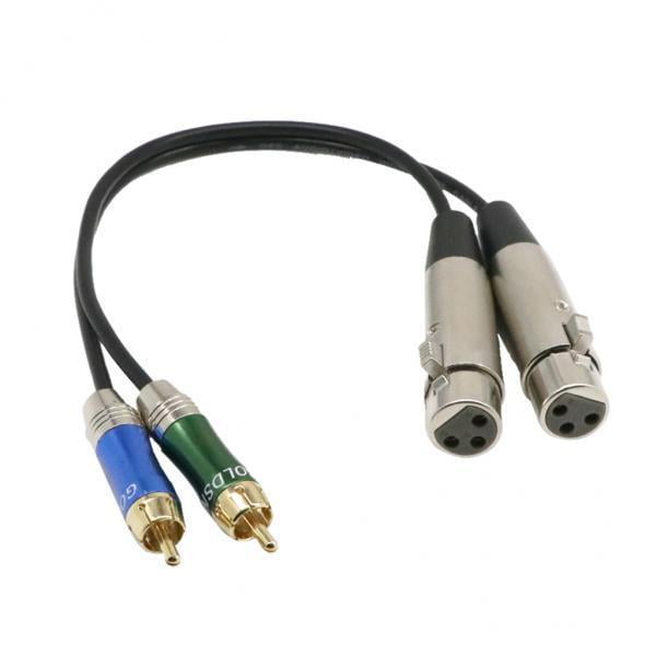 Cable de Interconexión de Enchufe doble Sunnimix XLR hembra a 2-RCA Macho 2x1ft