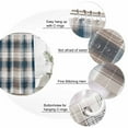 thumbnail image 6 of Blue Brown Plaid Waterproof Fabric Shower Curtain,Modern Abstract Striped Gingham Checked Waterproof Fabric Shower Curtain for Bathroom Curtains Bathtubs Shower Curtains with 12 Hooks Standard 66x72, 6 of 8