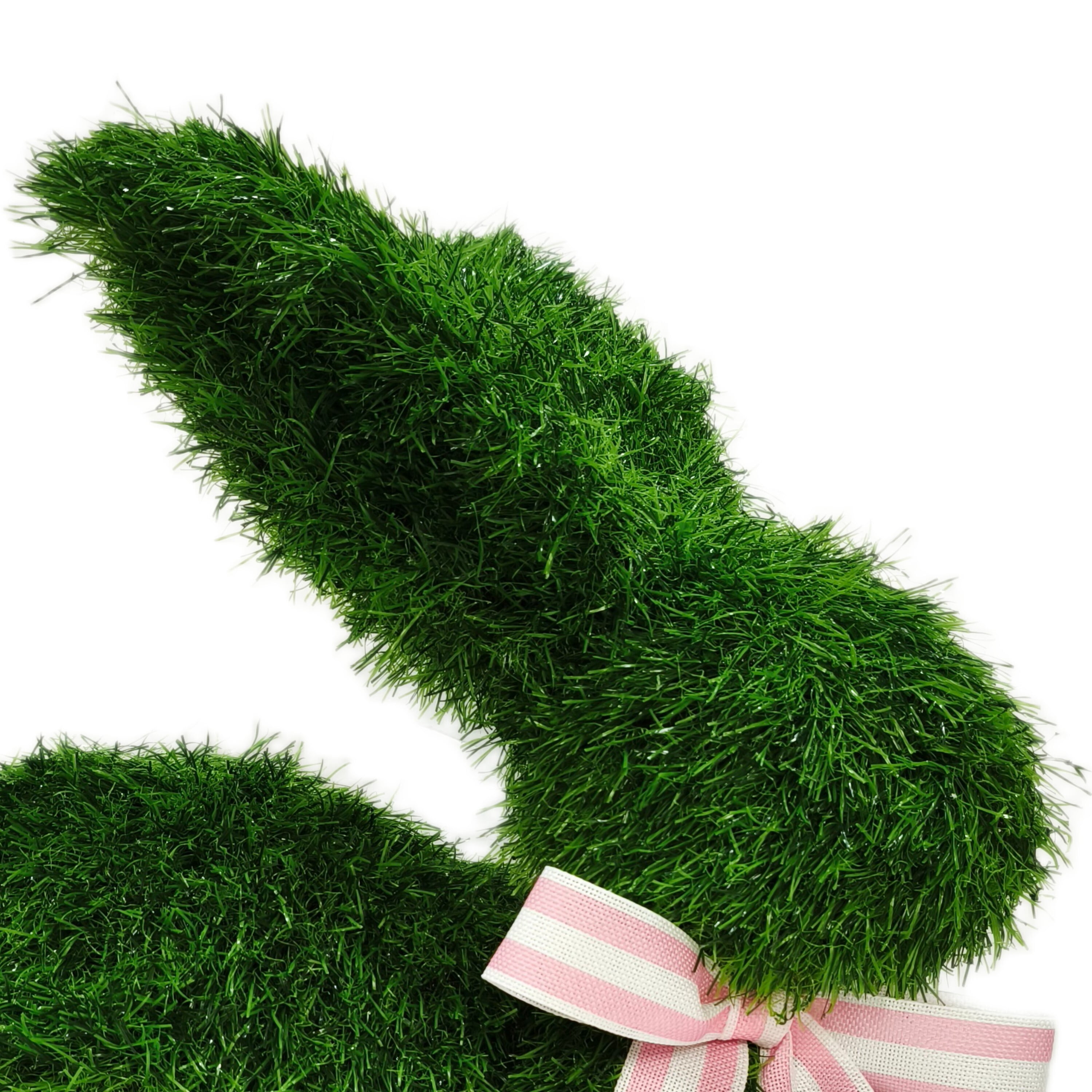 Faux Grass Lying Bunny Tabletop Decoration, Green, 17", Easter by Way To Celebrate
