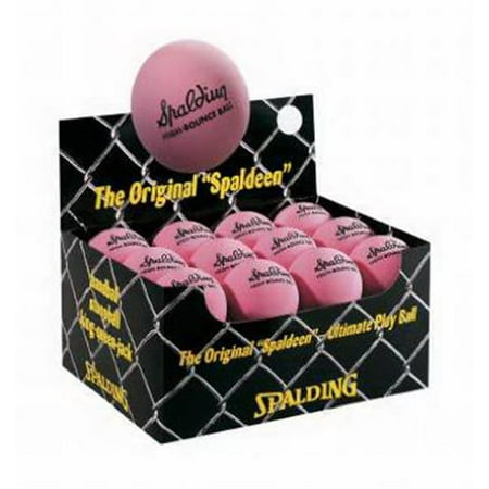 Spalding Sports 51-153 Small High Bounce Ball - Pink, Pack Of 24