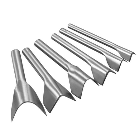 Uxcell V-Shaped Leather Cutter Punch 15-40mm Strap End Punch Tool Set 6 Pack