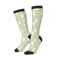 thumbnail image 2 of Balery Rainbow Rabbit Printed Novelty Socks Men's Women's Crew Socks Sports Socks Knee High Socks Cotton Socks Quirky and Cool Socks, 2 of 9