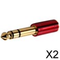 thumbnail image 1 of Convertidor adaptador de auriculares estéreo de audio premium de 5 mm hembra a 5 macho, color negro 2 piezas, 1 of 8
