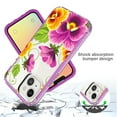 thumbnail image 4 of SOGA Hybrid Shockproof Phone Cover Designed for Apple iPhone 13 Pro Case - Purple Flower, 4 of 5