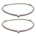 thumbnail image 1 of EeaseCA 2pcs Microwave Turntable Rings Round Microwave Oven Tray Support Racks (White), 1 of 7