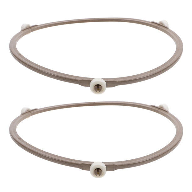 2pcs Anillos de mesa giratoria de microondas redondos Microondas Bandeja de la bandeja de soporte (blanco)