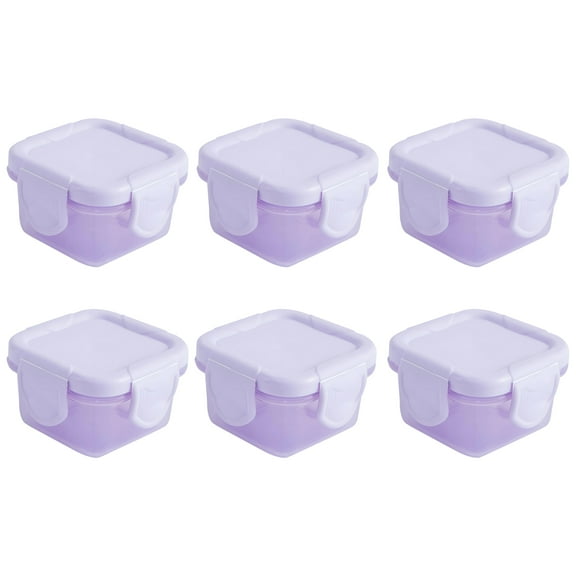 ACDANC 6PCS Mini Containers with Lids for Sauce Dressing–Small Plastic Containers with Lids 2 oz,Leakproof Small Food Containers with Lids for Lunch Box,Small Storage Bins for Meal Prep and Takeout